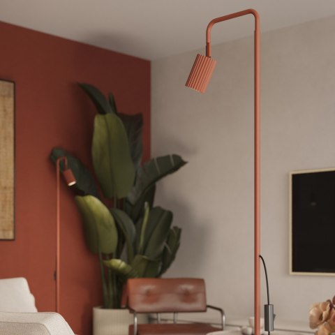 Sollux Lighting Lampa podłogowa KARBON 1 ochra czerwona