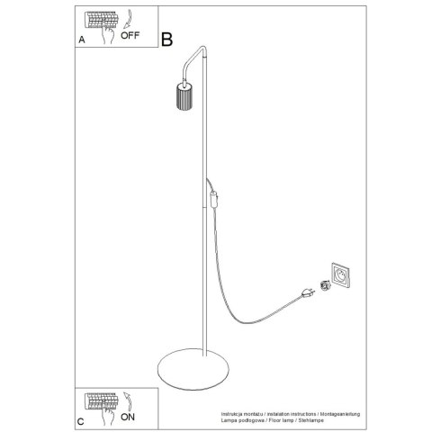 Sollux Lighting Lampa podłogowa KARBON 1 taupe