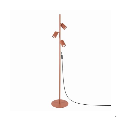 Sollux Lighting Lampa podłogowa KARBON 3 ochra czerwona