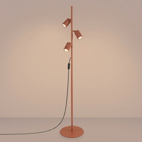 Sollux Lighting Lampa podłogowa KARBON 3 ochra czerwona