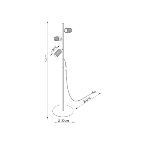 Sollux Lighting Lampa podłogowa KARBON 3 taupe