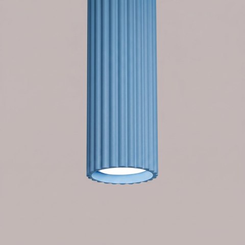 Sollux Lighting Lampa wisząca KARBON 1 błękitna