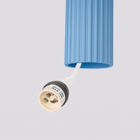 Sollux Lighting Lampa wisząca KARBON 1 błękitna