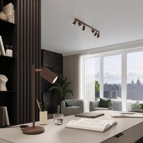 Sollux Lighting Lampa wisząca KARBON 1 brązowa