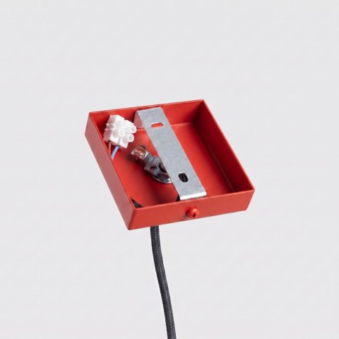 Sollux Lighting Lampa wisząca KARBON 1 czerwona