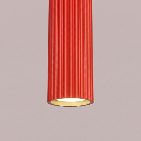 Sollux Lighting Lampa wisząca KARBON 1 czerwona