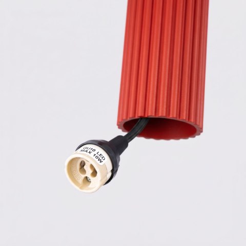 Sollux Lighting Lampa wisząca KARBON 1 czerwona