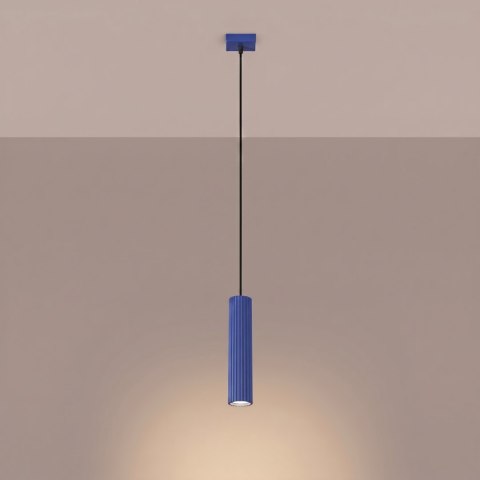 Sollux Lighting Lampa wisząca KARBON 1 ultramaryna