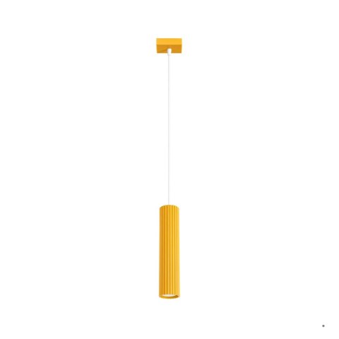 Sollux Lighting Lampa wisząca KARBON 1 żółta