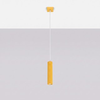 Sollux Lighting Lampa wisząca KARBON 1 żółta