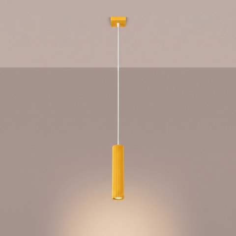 Sollux Lighting Lampa wisząca KARBON 1 żółta