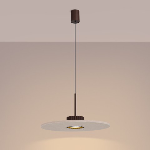 Sollux Lighting Lampa wisząca OVO 1 brązowa/beżowa filc Gx53