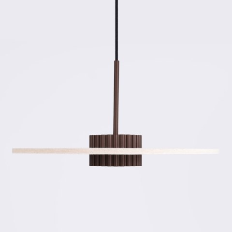 Sollux Lighting Lampa wisząca OVO 1 brązowa/beżowa filc Gx53