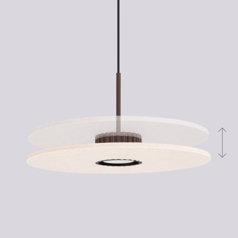 Sollux Lighting Lampa wisząca OVO 1 brązowa/beżowa filc Gx53