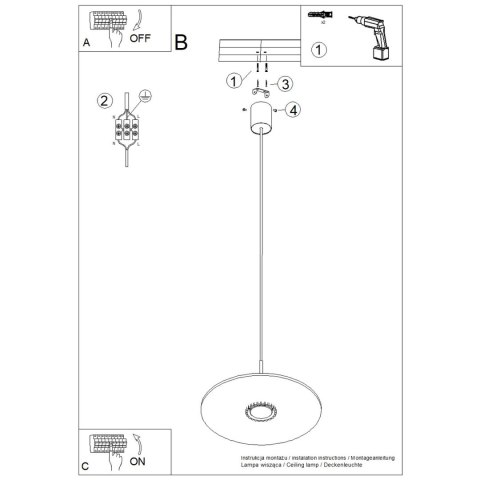 Sollux Lighting Lampa wisząca OVO 1 brązowa/beżowa filc Gx53