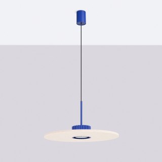 Sollux Lighting Lampa wisząca OVO 1 ultramaryna/beżowa filc Gx53