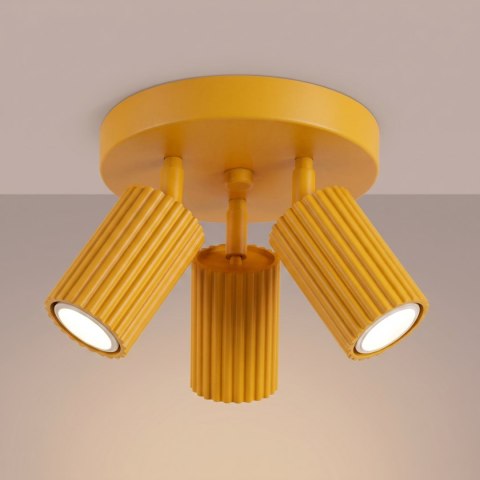 Sollux Lighting Plafon KARBON 3P żółty