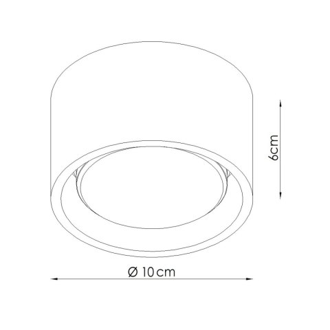 Sollux Lighting Plafon MODO 1 czarny Gx53