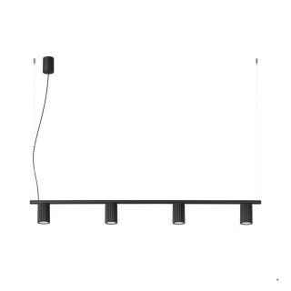 Sollux Lighting Żyrandol KARBON 4 czarna