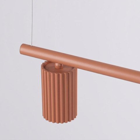 Sollux Lighting Żyrandol KARBON 4 ochra czerwona