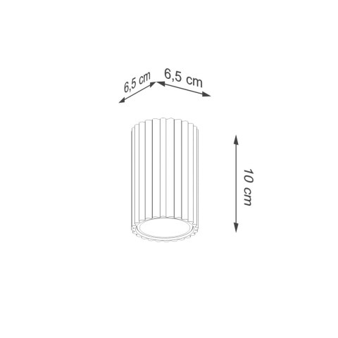 Sollux Lighting Plafon KARBON 10 błękitny