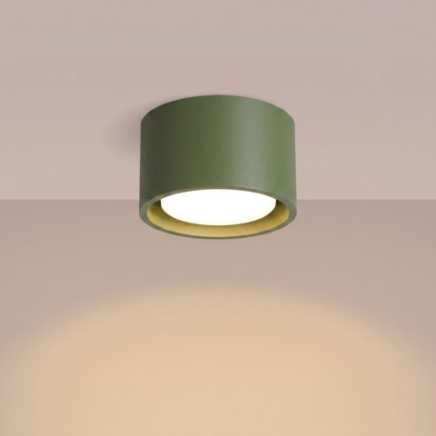 Sollux Lighting Plafon MODO 1 zielona oliwka Gx53