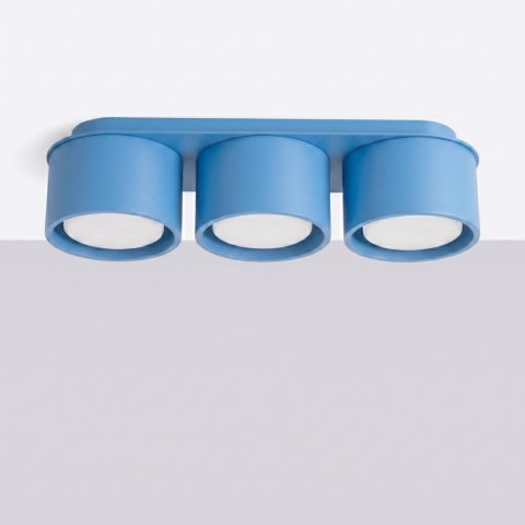 Sollux Lighting Plafon MODO 3 błękitny Gx53