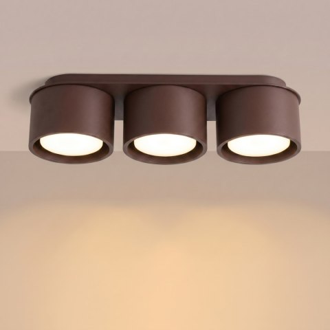Sollux Lighting Plafon MODO 3 brązowy Gx53