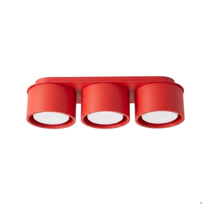 Sollux Lighting Plafon MODO 3 czerwony Gx53