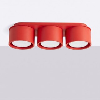 Sollux Lighting Plafon MODO 3 czerwony Gx53