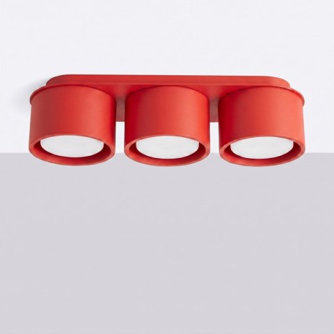 Sollux Lighting Plafon MODO 3 czerwony Gx53