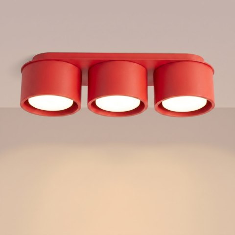 Sollux Lighting Plafon MODO 3 czerwony Gx53