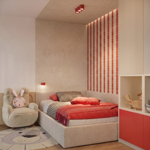 Sollux Lighting Plafon MODO 3 czerwony Gx53