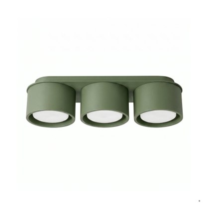 Sollux Lighting Plafon MODO 3 zielona oliwka Gx53