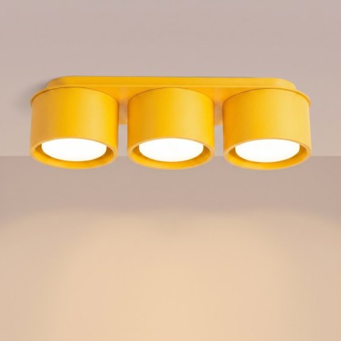 Sollux Lighting Plafon MODO 3 żółty Gx53