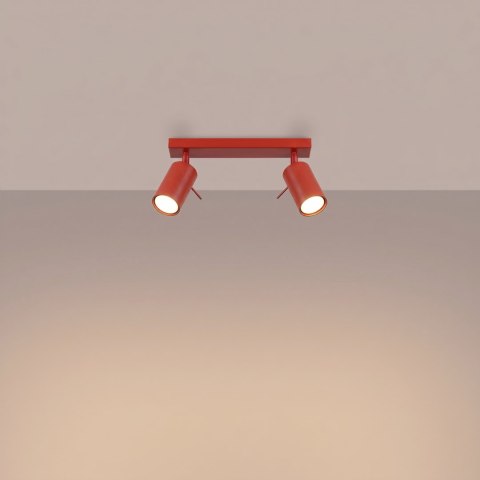 Sollux Lighting Plafon RING 2 czerwony