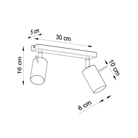Sollux Lighting Plafon RING 2 szałwiowy