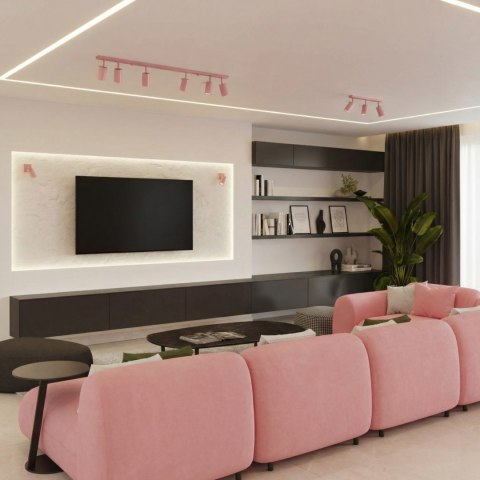 Sollux Lighting Plafon RING 3L różowy