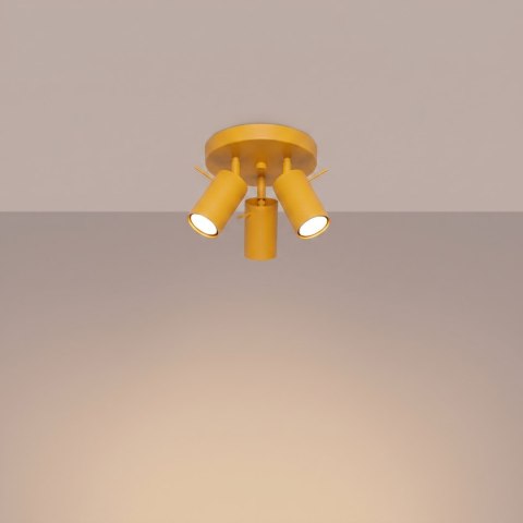 Sollux Lighting Plafon RING 3P żółty
