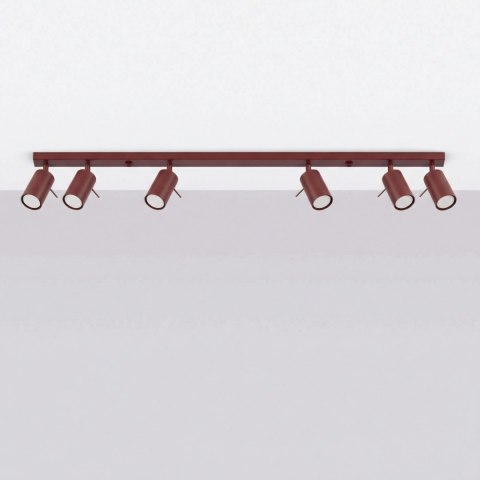 Sollux Lighting Plafon RING 6L burgund