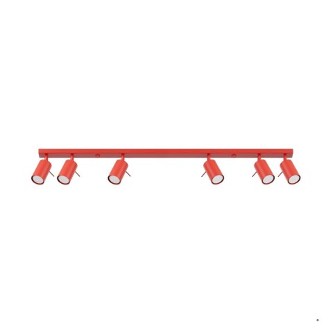 Sollux Lighting Plafon RING 6L czerwony
