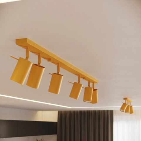 Sollux Lighting Plafon RING 6L żółty