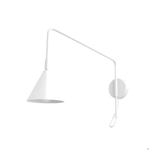 Sollux Lighting Kinkiet NOX 1 biały z włącznikiem