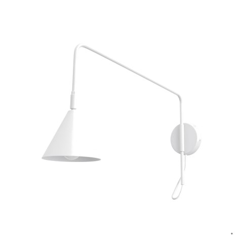 Sollux Lighting Kinkiet NOX 1 biały z włącznikiem