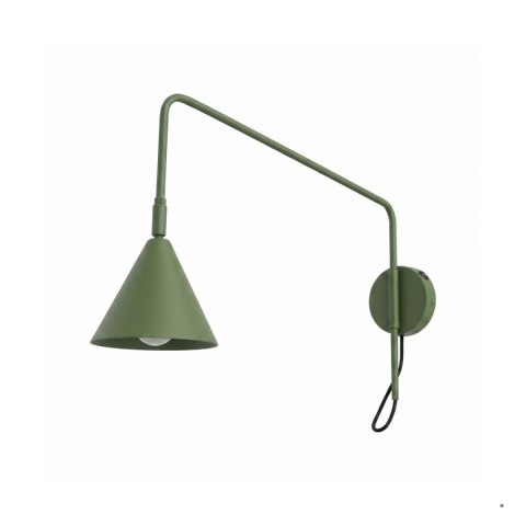 Sollux Lighting Kinkiet NOX 1 zielona oliwka z włącznikiem