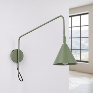 Sollux Lighting Kinkiet NOX 1 zielona oliwka z włącznikiem