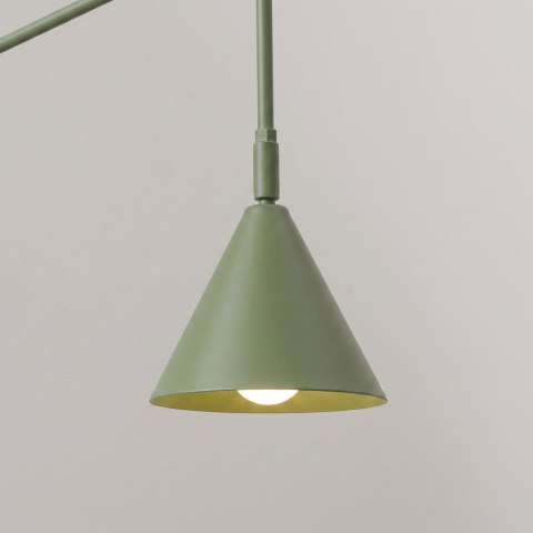 Sollux Lighting Kinkiet NOX 1 zielona oliwka z włącznikiem