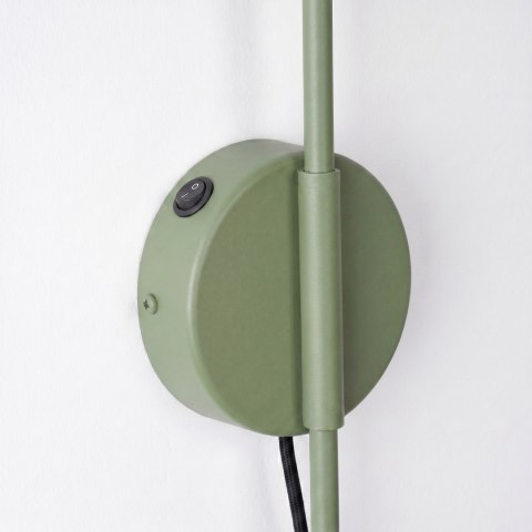 Sollux Lighting Kinkiet NOX 1 zielona oliwka z włącznikiem