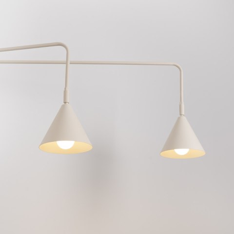 Sollux Lighting Kinkiet NOX 2 beżowy z włącznikiem