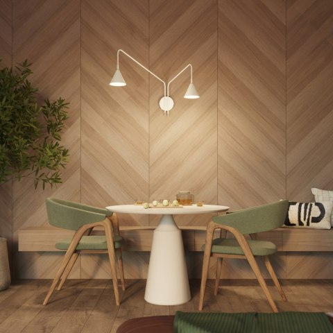 Sollux Lighting Kinkiet NOX 2 beżowy z włącznikiem
